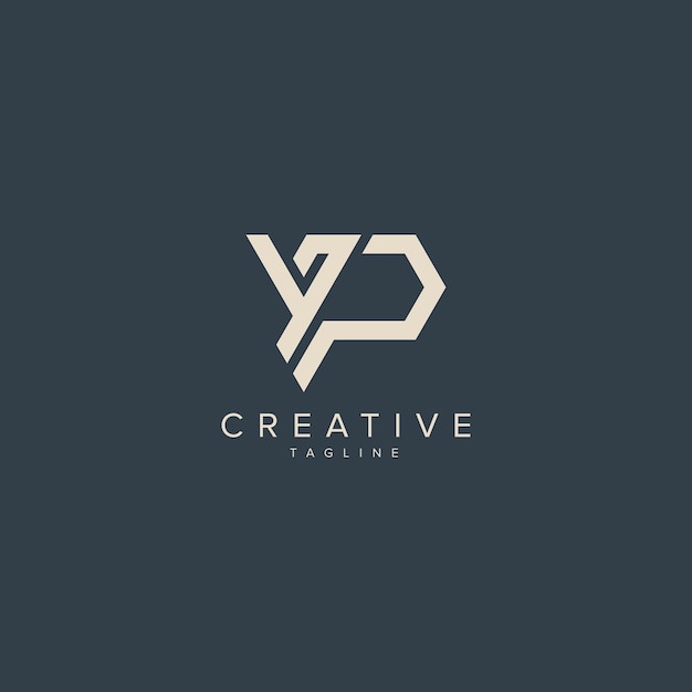 Alphabet YP PY letter modern monogram style logo vector element