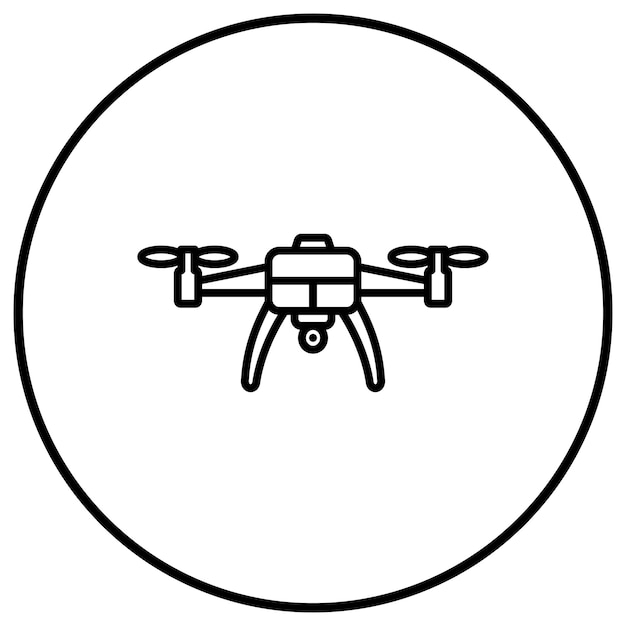 Älykäs drone vektori-ikoni Voidaan käyttää älykaupunki-ikoni-sarjassa