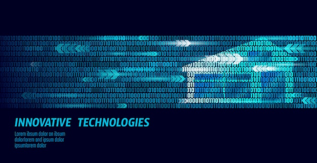 Älykäs talo binäärikoodin virtauskonsepti. Online-ohjaustietojen analyysi. Esineiden internet -teknologian kodin automaatiojärjestelmä. Sininen hehkuva numero suuren datan valvonta -kuvitusbanneri