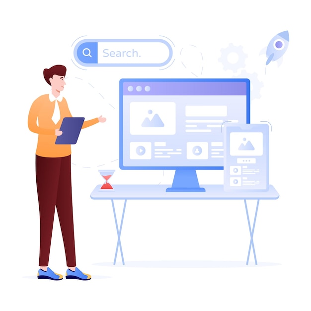 An editable flat illustration of finance manager