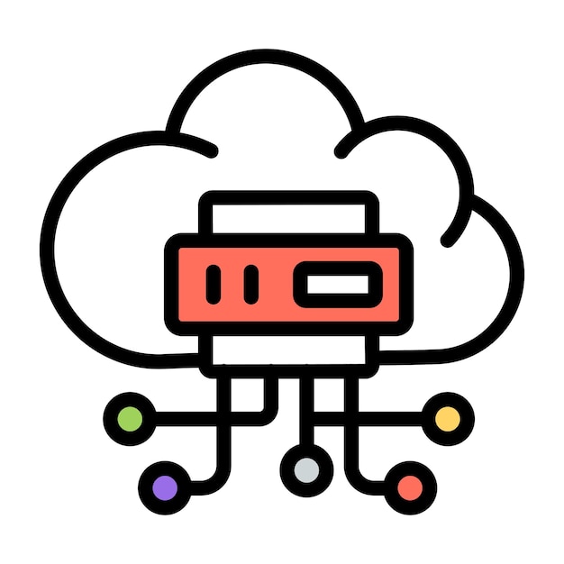 An icon design of cloud server