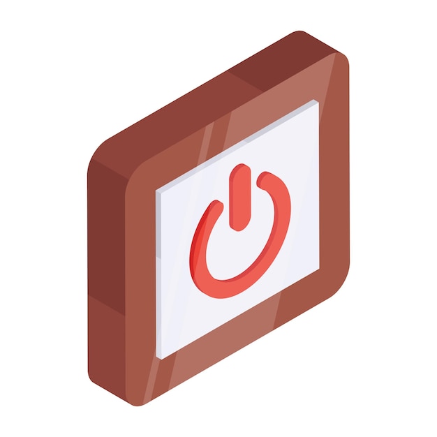 An icon design of shutdown