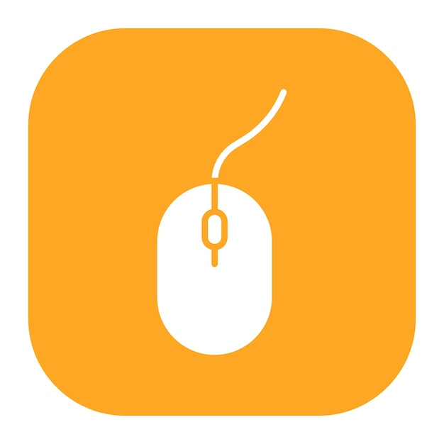 an orange and white computer mouse with an orange background