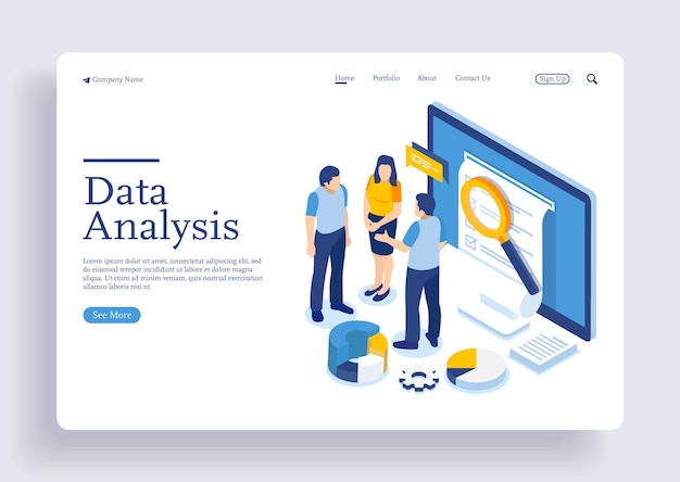 analyst working on laptop and analyzing statistical or financial information Big data