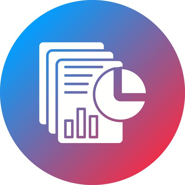 analytics reporting icon vector image can be used for social media agency