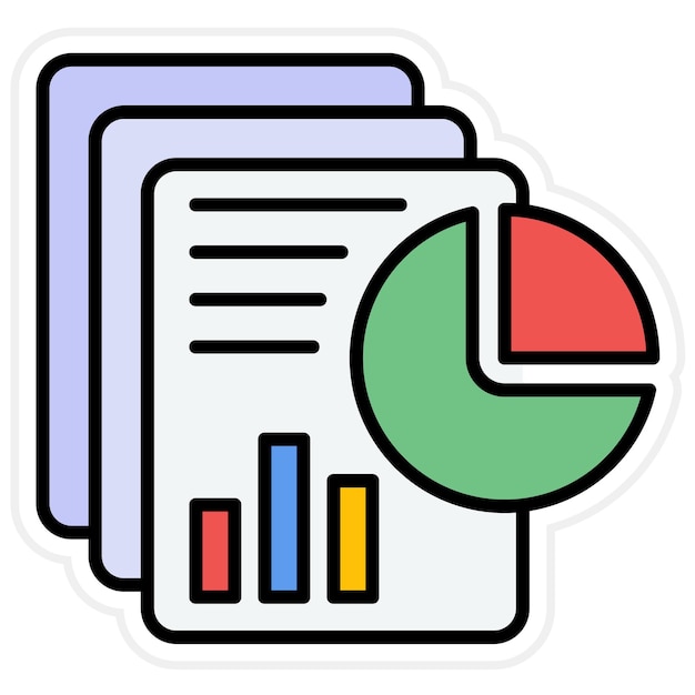 analytics reporting icon vector image can be used for social media agency