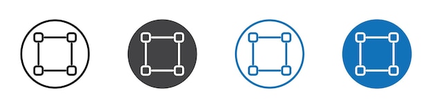 Anchor icon Logo sign in thin line outline