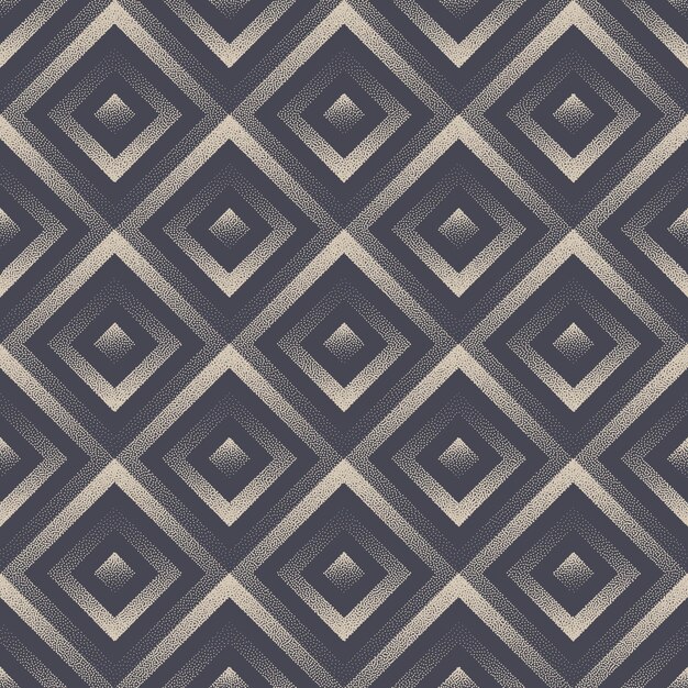 Ancient Geometric Folk Seamless Pattern Vector Oriental Abstract Background