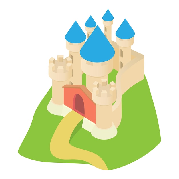 Ancient palace icon in cartoon style isolated on white background Structure symbol vector illustration