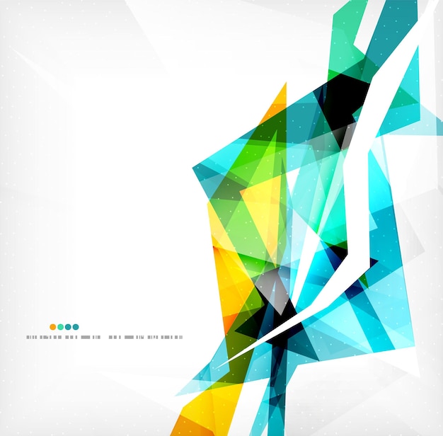 Angular geometric color shapes