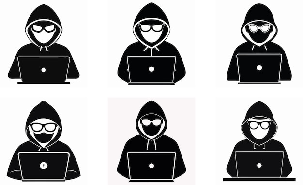 Anonymous Hackers with Laptops