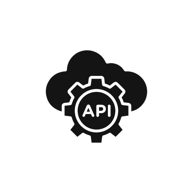 API icon isolated on white background