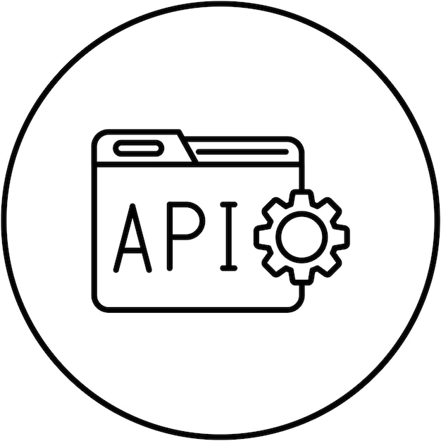 api interface icon vector image can be used for data analytics