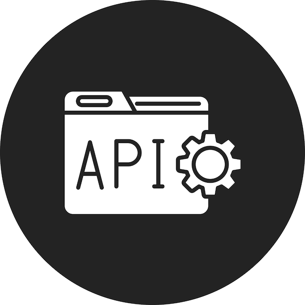 api interface icon vector image can be used for data analytics
