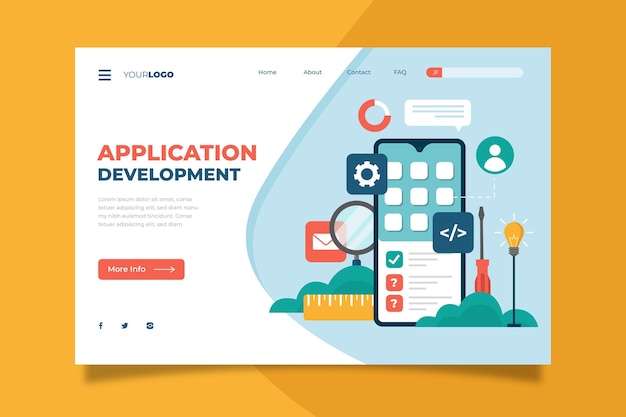 App development landing page template