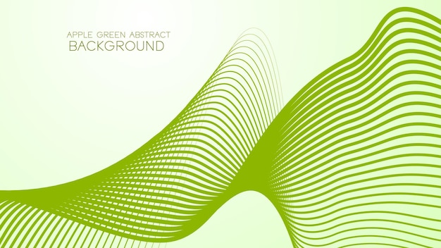 Apple green abstract background with curve line for backdrop or presentation