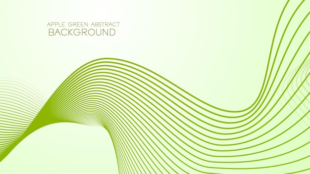 Apple green abstract background with curve line for backdrop or presentation