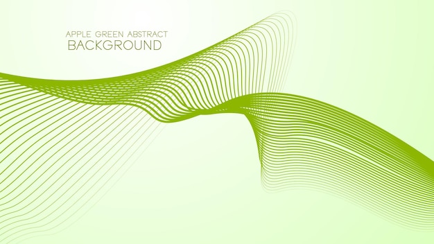 Apple green abstract background with curve line for backdrop or presentation