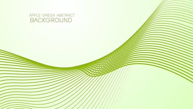 Apple green abstract background with curve line for backdrop or presentation