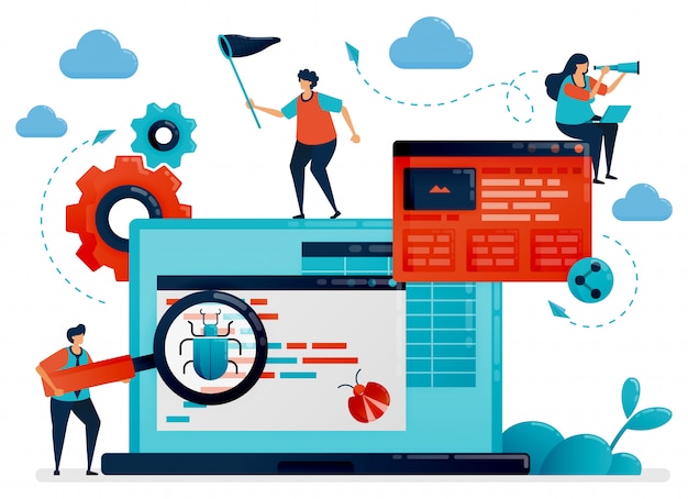 Application development process for testing and debugging. Antivirus software for catching bugs. 