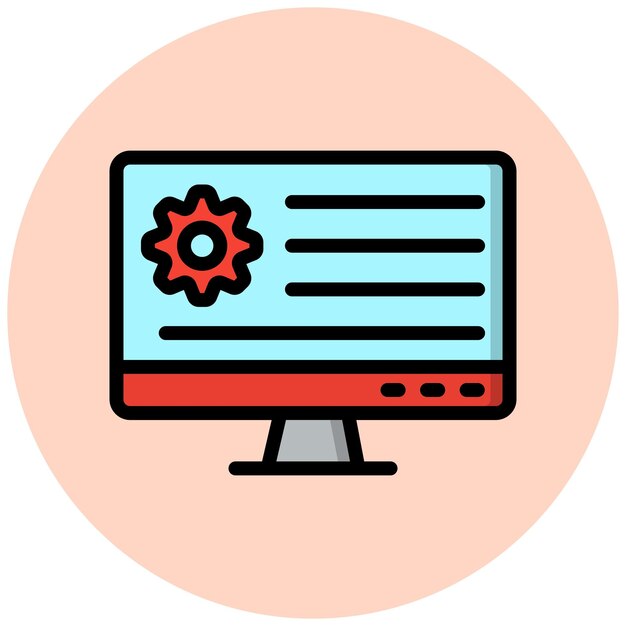 Application Setting Vector Icon Design Illustration