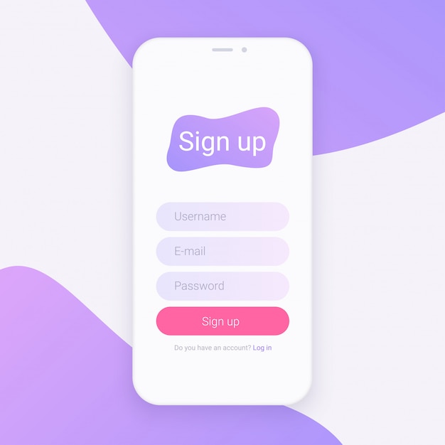 Application with Registration Form template