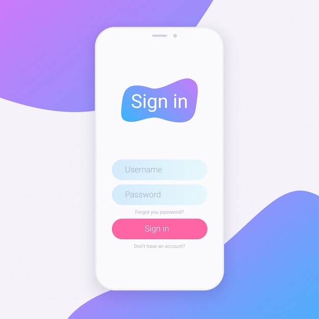 Application with Registration Form template
