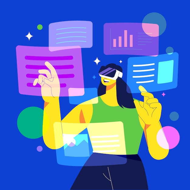 Ar and vr illustration design