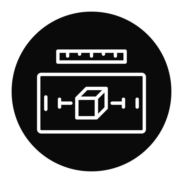 ar measuring icon vector image can be used for augmented reality
