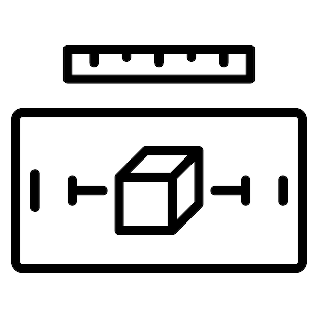 ar measuring icon vector image can be used for augmented reality
