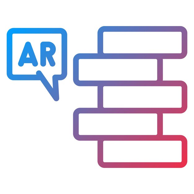 Ar Tumbling Blocks icon vector image Can be used for Augmented Reality
