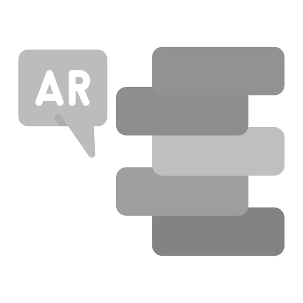 Ar Tumbling Blocks icon vector image Can be used for Augmented Reality