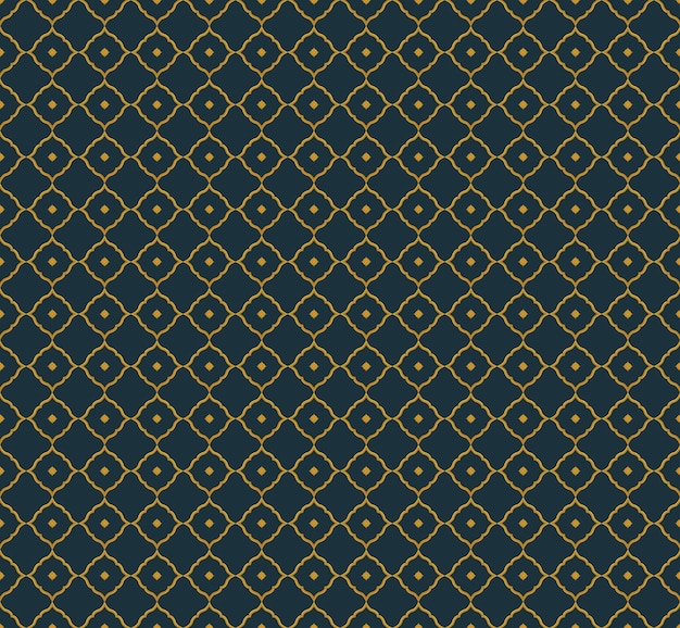 Arabic culture pattern geometric islamic seamless pattern background tile in gold color 3d look style