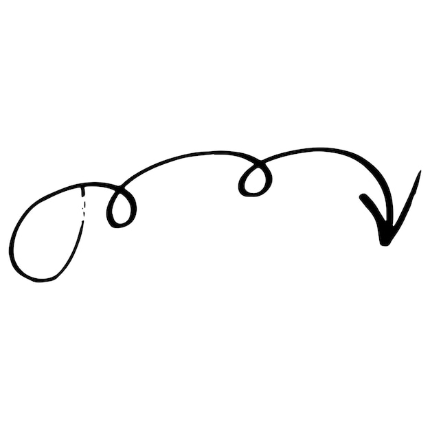 Arrow brush stroke gold line