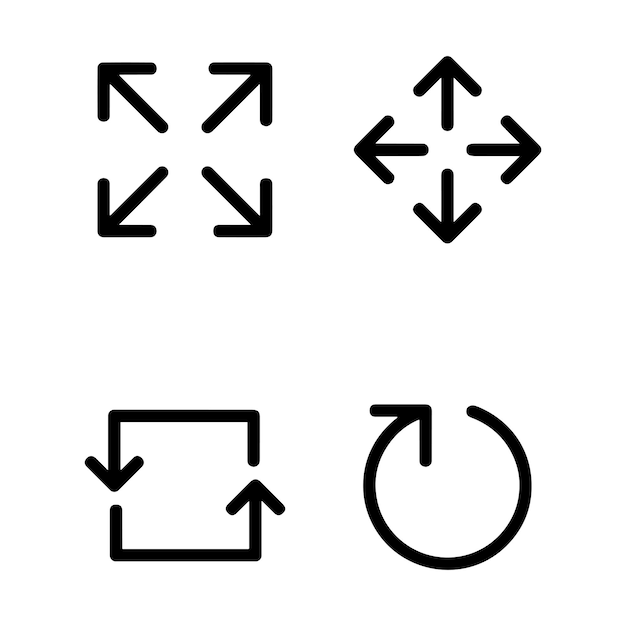 Arrow icon set Modern simple arrows