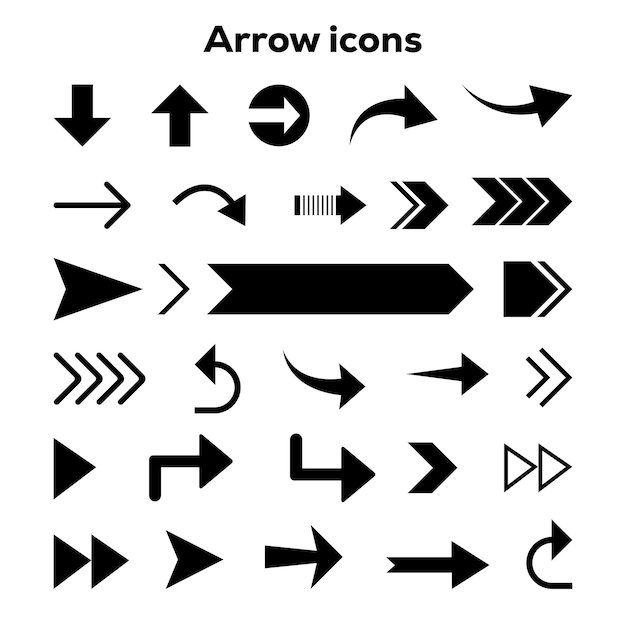 Arrow icons vector art