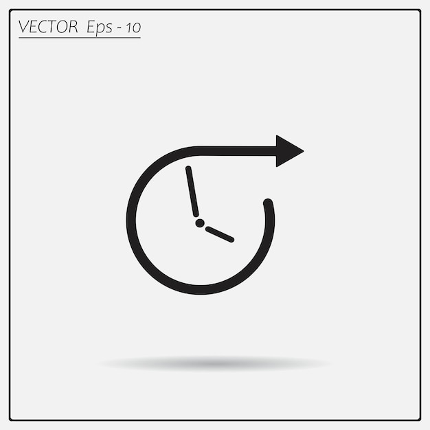 arrow in a circle return symbol vector illustration on a light background eps 10