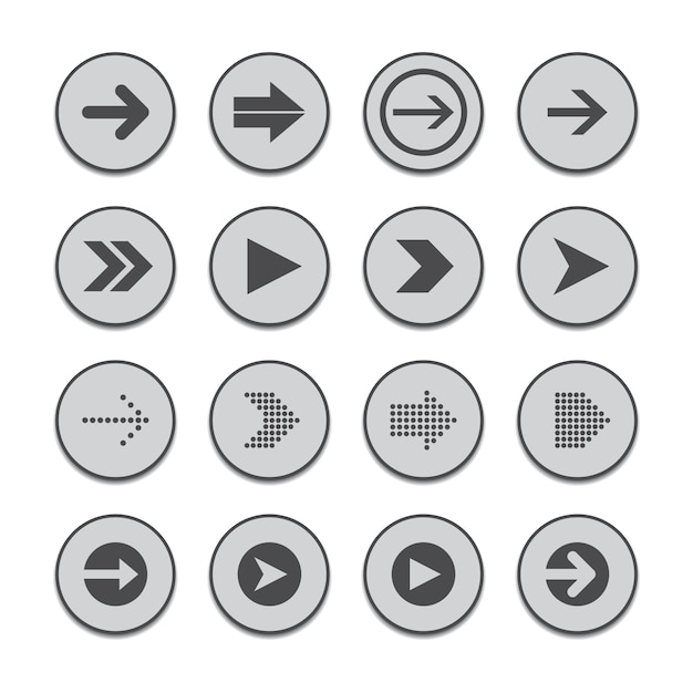 arrow media icon button vector graphic art illustration