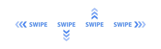 arrow swipe up down left right icon finger scroll interface concept move on the story social media vector illustration