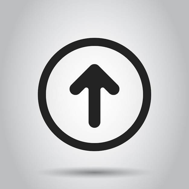 Arrow up vector icon Forward arrow sign illustration Business concept simple flat pictogram on isolated background