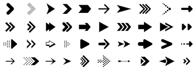 Arrows Arrow vector icons Arrows symbols Cursor sign Arrow vector