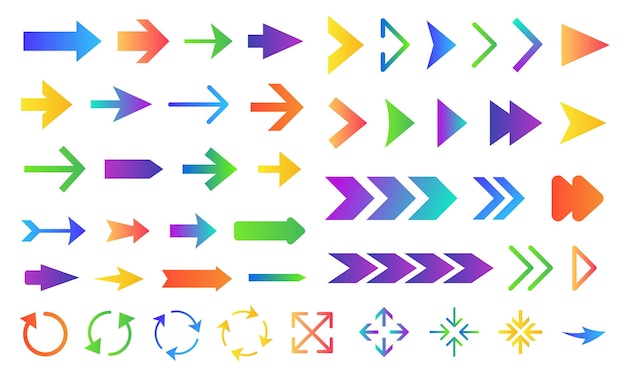Arrows big colorful vector collection