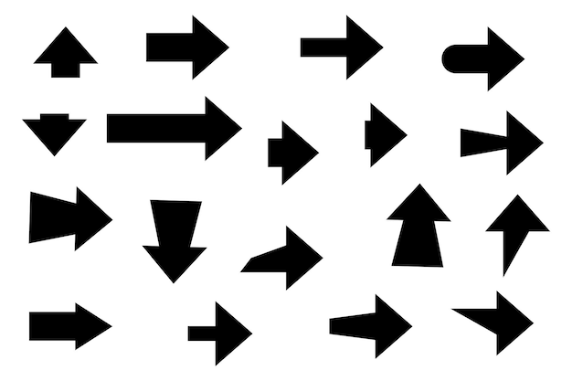 Arrows collection set in vector illustration