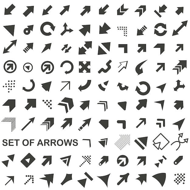 Arrows for templates and backgrounds Collection of vector arrows