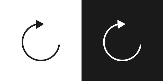 Arrows rotation black and white icon vector