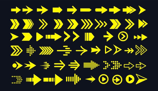 Arrows simple elements vector modern futuristic