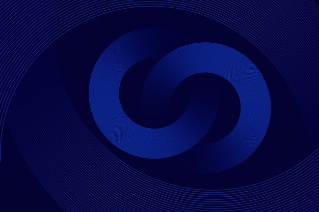 Art IlluAbstract Blue Line Waves on Dark Background Smooth Geometric Gradient Curves Creastration