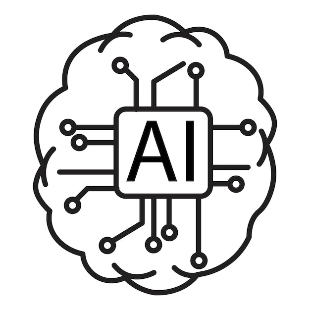 Artificial Intellegence Line art Icon 01