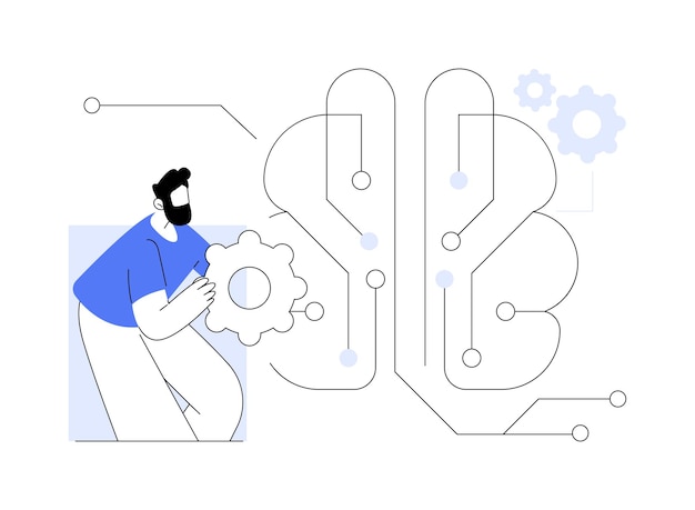 Artificial intelligence abstract concept vector illustration