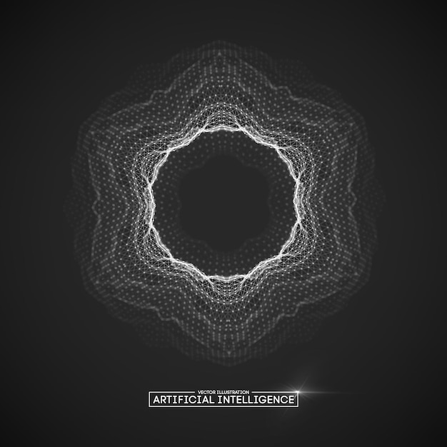Artificial intelligence abstract digital pattern